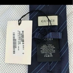 【新品】 GUCCI グッチ シルクネクタイ ネイビー【並行輸入品】の画像