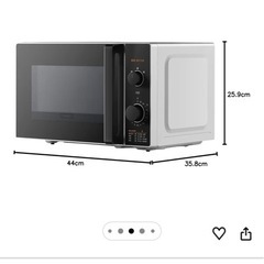 comfee 電子レンジ17L 光るダイヤル式ターンテーブル　ヘルツフリーの画像