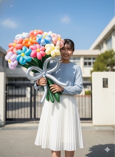 SNS映え 特大サイズバルーンブーケ　花束ブーケ　　12本束