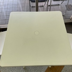 タカショー　ガーデンテーブル　椅子セット　キャンプ用品　　スクエアテーブルの画像