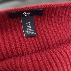 ⚫︎現金払い⚫︎GAP ボートネック 長袖セーター ボーダー ニット M 赤 えんじの画像