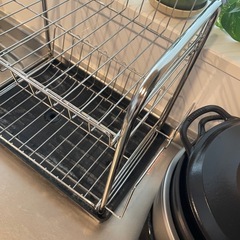 取引中　水切りラック　水切りかご　食器用の画像