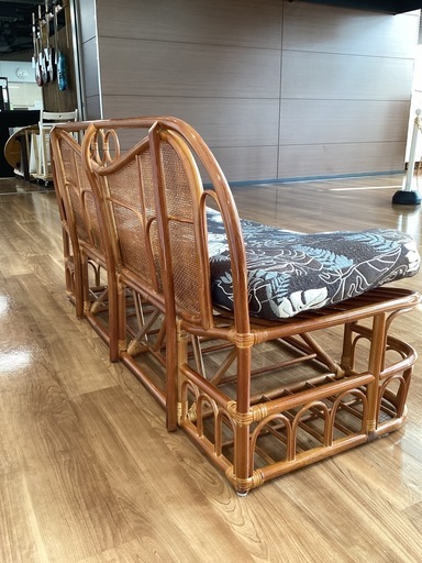 籐製二人掛けソファ【町田市再生家具】253420
