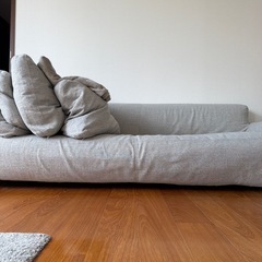 unicoソファLOWEYオットマングレーファブリックの画像