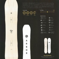 ARBORスノーボード155cm terra twin camber ソールカバー付の画像