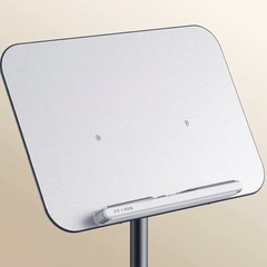 【新品】タブレットスタンド 140cm ホワイト高さ調節可 卓上 立ち読み対応の画像