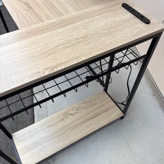 パソコンデスク コンセント付き usbポート L字 ゲーミングデスクの画像