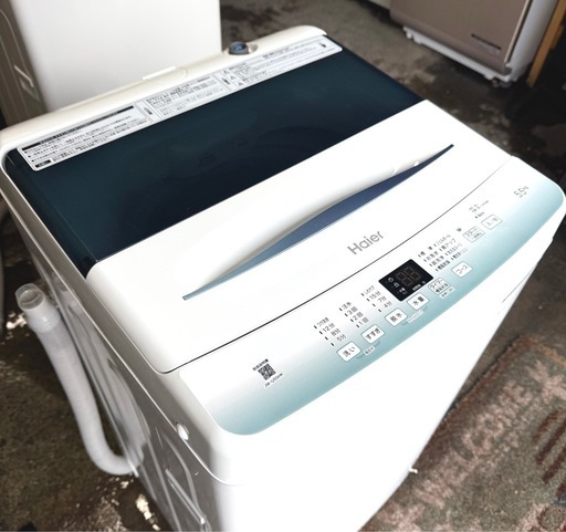 札幌市内配送可 21年製 Haier ハイアール 5.5kg 全自動洗濯機 JW-U55HK 動作良好