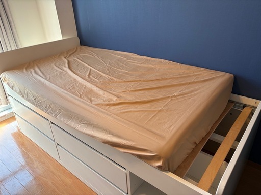 IKEA   収納付きベッドフレーム　90×200 　マットレス付