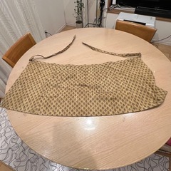 ネイビーとグリーンのエプロン と前掛けセットの画像