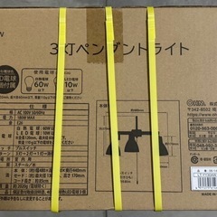 3灯ペンダントライト LED電球付 ホワイトの画像