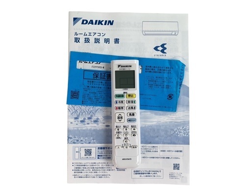 決まりました】①☆ダイキン 主に6畳用 ルームエアコン F22YTVXS-W 室外