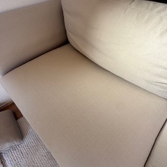 ソファ　クリームベージュ　3人掛け　の画像