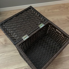 茶色　収納ボックスの画像