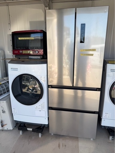 新生活応援セット‼️冷蔵庫401L 2024年ドラム洗濯乾燥機8/4kg2024年オーブンレンジ