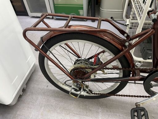 20ｲﾝﾁ 折りたたみ自転車 6段変速 荷台 カゴ ライト付き 折り畳み自転車 札幌市手稲区