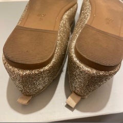 19,5センチ　キッズリボンフラットシューズの画像