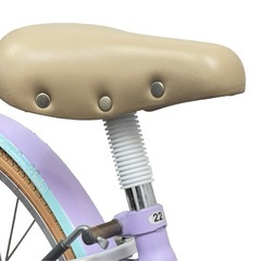 子供用自転車 22インチ 女の子 女子 女児 メレ・ククイ 自転車 パープル 紫 キッズバイク Mele Kukui LEDオートライト 鍵付き 中古品■ジモティ姫路の画像
