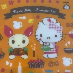 キティちゃん　まな板シート　キティ×献血　新品　非売品　HELLO KITTYの画像