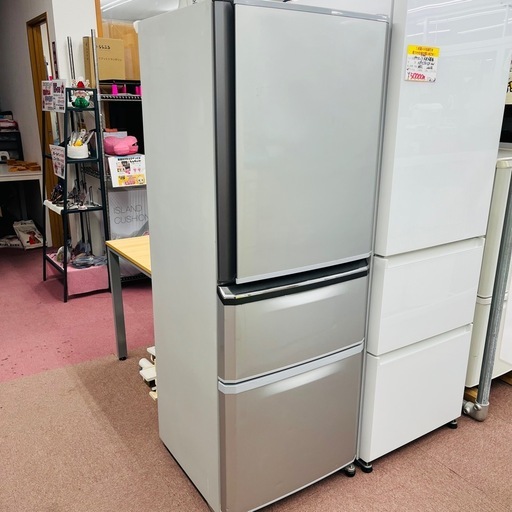 【激安】三菱 ノンフロン冷凍冷蔵庫 MR-C34EW 335L   2013年