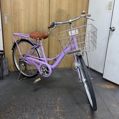 中古車　女の子用　フェリークJr　24インチ　LEDオートライト　6段変速　美品の画像