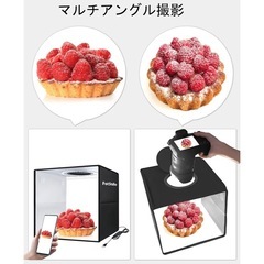 ライトボックス & フォトボックス 写真ポータブル 12インチ 31×31cmの画像