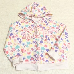 babyGAP  5years ハート　ピンク　パーカーの画像