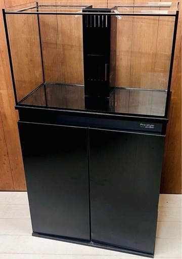 値下げ　新品・未使用　ガラスオーバーフロー水槽　フランジ付　600×300×360オーバーフローセット(水槽・キャビ・濾過槽)