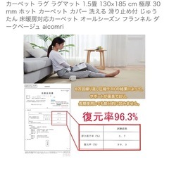 【2月22日引渡し限定】ラグマット　カーペット　30mmの画像