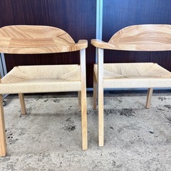 ✨ ほぼ未使用級 ✨ ナチュラル ペーパーコード ダイニングチェア 2脚セット の画像