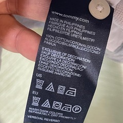 TOMMY HILFIGER トミーヒルフィガー ポロシャツ LG ホワイト×グレー 半袖ポロシャツ TOMMY ポロシャツ Lの画像