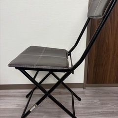 折りたたみチェア ブラウン×ブラック 美品の画像