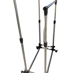 2列キャスター付き大容量伸縮式ハンガーラックの画像