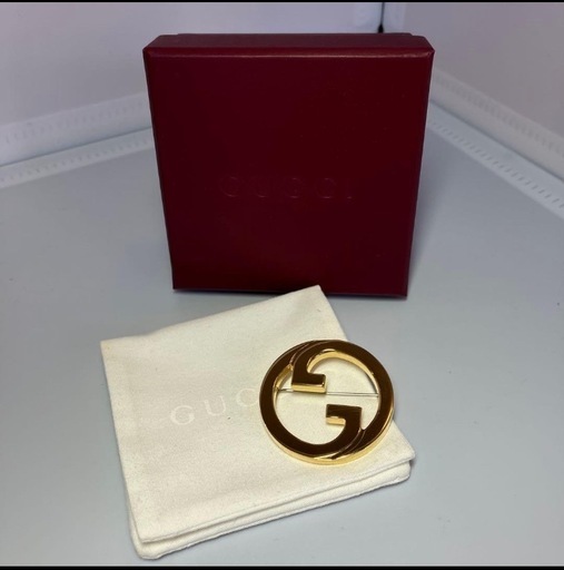 店2602-1075 GUCCI グッチ ブローチ ゴールド