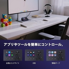 ストリームコントローラー 12 マクロキーボード ブラックの画像