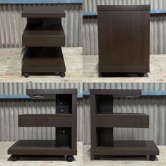 SNT1504 ※一部難有り※　ニトリ サイドテーブル シャナン 3台 サイドデスク 脇机 袖机 NITORの画像