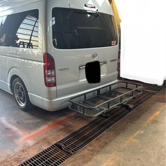 ハイエース　ワイド用　3本出　ヒッチメンバー &ヒッチカーゴセットの画像