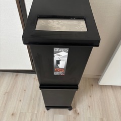 55リットル2段式 ゴミ箱 ブラックの画像