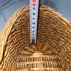 天然素材 ハンドル付き バスケッの画像