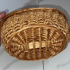 天然素材 ハンドル付き バスケッの画像