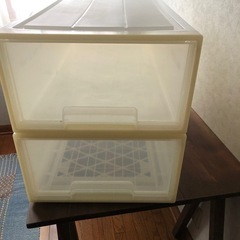 ★無印　クリア　引出し★2個セットの画像