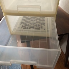 ★無印　クリア　引出し★2個セットの画像