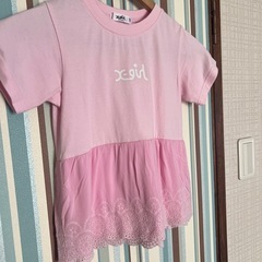 エックスガール　X-girl  １２０センチ　名護市　キッズ　ピンク　レース　エックスラージ　　の画像