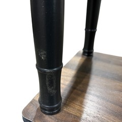 4段オープンラック／木目調シェルフ ブラック脚の画像