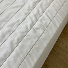 【セミダブル】無印良品 脚付きマットレス 一体型 /スチールメッシュ 洗えるカバーの画像