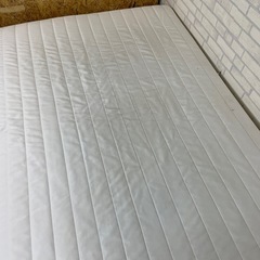 【セミダブル】無印良品 脚付きマットレス 一体型 /スチールメッシュ 洗えるカバーの画像