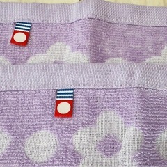 今治タオル　ハンカチ　花柄　ハンカチタオル　今治タオル　紫　花　花柄　パープル　フェイスタオルの画像