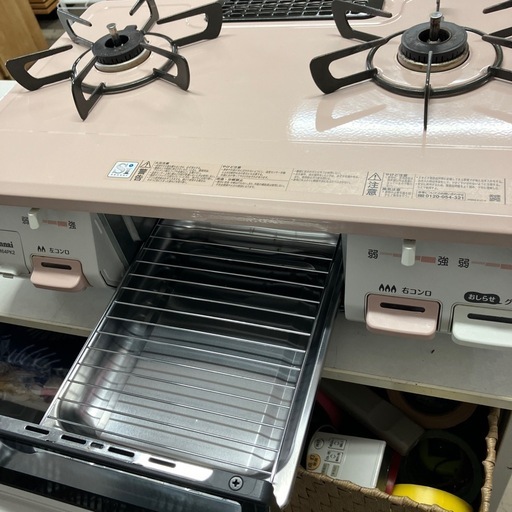 O 2602-0973 リンナイガステーブル　水無し片面焼きグリル付き　2020年製KGM64PK2R 都市ガス用　通電確認済み　キズ汚れ有り