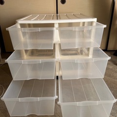 キャスター付き押入れ収納ケース FD(3段2列)の画像