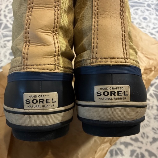 【限定お値下げ中❗️】SOREL メンズ 防水スノーブーツ ベージュ/ブラック 26cm